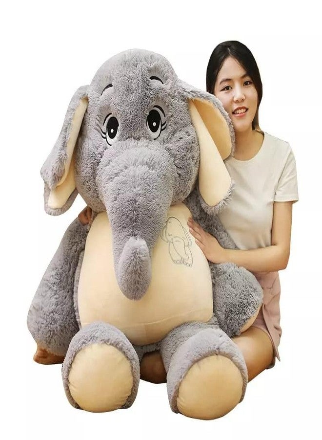 RVA Soft Cute Plush Elephant Toy Animal Stuffed Toys Home Decorations (Grey, 30CM) - Image 1